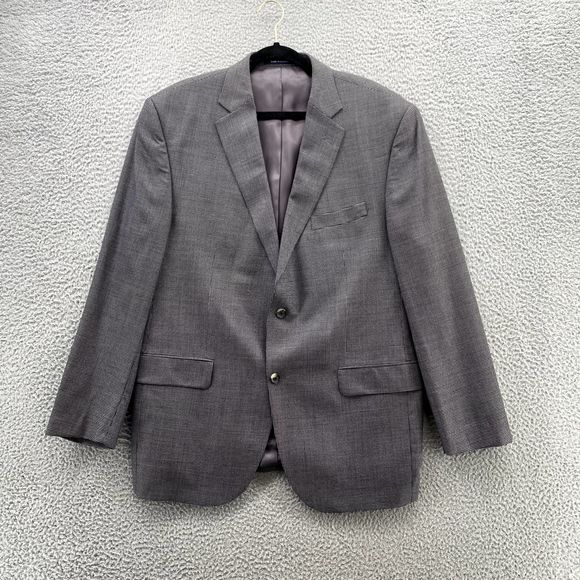 Cremieux Loro Piana Blazer Adult 44R Gray Blue Wool Knit Sport Coat Business Men - Picture 1 of 13